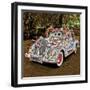 White 1950's Car with Adornments-Salvatore Elia-Framed Photographic Print