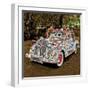 White 1950's Car with Adornments-Salvatore Elia-Framed Photographic Print