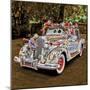 White 1950's Car with Adornments-Salvatore Elia-Mounted Photographic Print