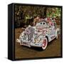 White 1950's Car with Adornments-Salvatore Elia-Framed Stretched Canvas