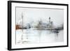 White Abstract Acrylic Painting on Canvas-celiachen-Framed Art Print