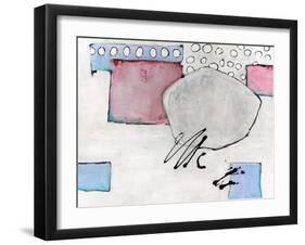 White Abstract Design Landscape-Blenda Tyvoll-Framed Art Print