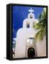 White Adobe Chapel-George Oze-Framed Stretched Canvas