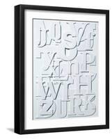 White Alphabet-Philip Sheffield-Framed Giclee Print