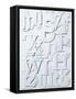 White Alphabet-Philip Sheffield-Framed Stretched Canvas