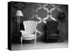 White And Black Armchairs-viczast-Stretched Canvas