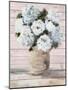 White and Blue Rustic Blooms-Julie DeRice-Mounted Art Print
