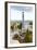 White and Blue Tower, Park Guell, Barcelona, Spain-George Oze-Framed Photographic Print