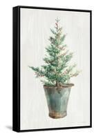 White and Bright Christmas Tree I-Danhui Nai-Framed Stretched Canvas