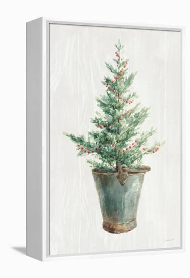 White and Bright Christmas Tree I-Danhui Nai-Framed Stretched Canvas