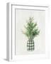 White and Bright Christmas Tree II Plaid-Danhui Nai-Framed Art Print