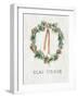 White and Bright Christmas Wreath II-Danhui Nai-Framed Art Print