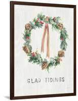 White and Bright Christmas Wreath II-Danhui Nai-Framed Art Print