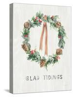 White and Bright Christmas Wreath II-Danhui Nai-Stretched Canvas