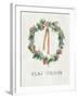 White and Bright Christmas Wreath II-Danhui Nai-Framed Art Print