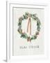 White and Bright Christmas Wreath II-Danhui Nai-Framed Art Print