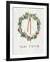 White and Bright Christmas Wreath II-Danhui Nai-Framed Art Print