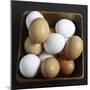White and Brown Eggs in Basket-John Wilkes-Mounted Photographic Print