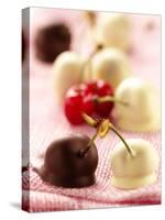 White and Dark Chocolate Cherries-Joff Lee-Stretched Canvas