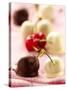 White and Dark Chocolate Cherries-Joff Lee-Stretched Canvas