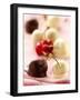 White and Dark Chocolate Cherries-Joff Lee-Framed Photographic Print