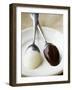 White and Dark Couverture on Spoons-Debi Treloar-Framed Photographic Print