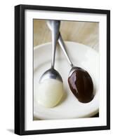 White and Dark Couverture on Spoons-Debi Treloar-Framed Photographic Print