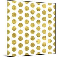 White and Gold Pattern. Abstract Geometric Modern Polka Dot Background. Vector Illustration.Shiny B-Lami Ka-Mounted Art Print