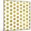 White and Gold Pattern. Abstract Geometric Modern Polka Dot Background. Vector Illustration.Shiny B-Lami Ka-Mounted Art Print