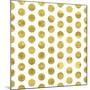 White and Gold Pattern. Abstract Geometric Modern Polka Dot Background. Vector Illustration.Shiny B-Lami Ka-Mounted Art Print