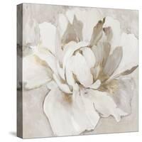 White and Gold Peonia-Asia Jensen-Stretched Canvas