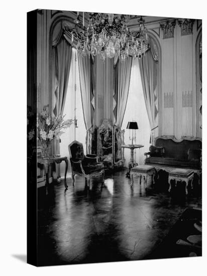 White and Gold Salon in the New Home of the Duke and Duchess of Windsor-null-Stretched Canvas