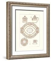 White and Gold-null-Framed Art Print