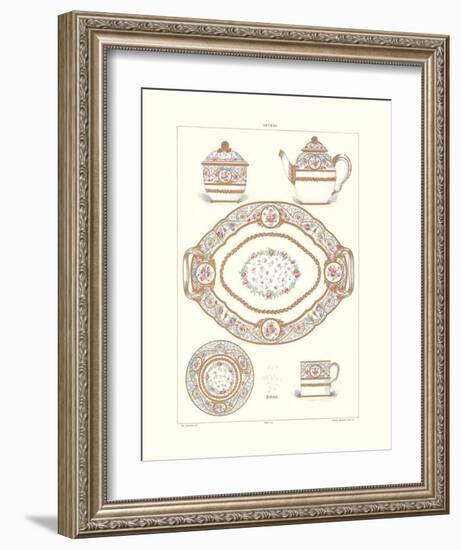 White and Gold-null-Framed Art Print