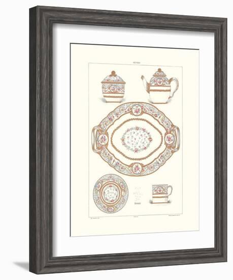 White and Gold-null-Framed Art Print