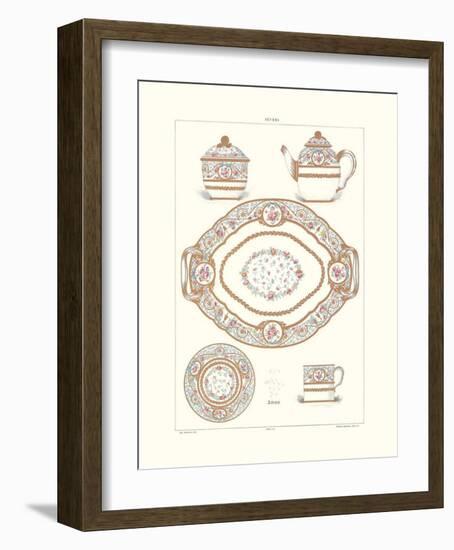 White and Gold-null-Framed Art Print