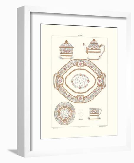 White and Gold-null-Framed Art Print