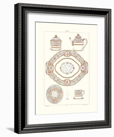 White and Gold-null-Framed Art Print