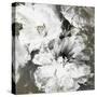 White and Gray Flowers-Design Fabrikken-Stretched Canvas