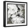 White and Gray Flowers-Design Fabrikken-Framed Art Print
