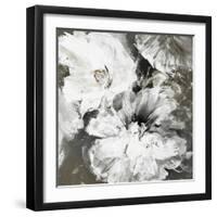 White and Gray Flowers-Design Fabrikken-Framed Art Print