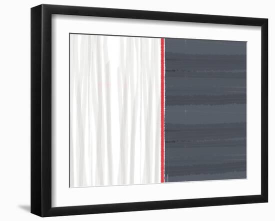 White and Gray-NaxArt-Framed Art Print