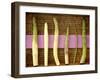White and Green Asparagus Spears on Wicker Tray-null-Framed Photographic Print
