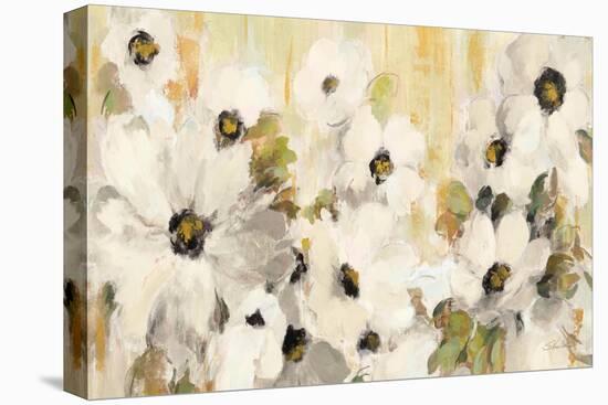 White and Green Bloom Crop-Silvia Vassileva-Stretched Canvas