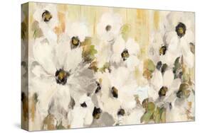 White and Green Bloom Crop-Silvia Vassileva-Stretched Canvas