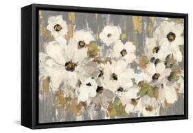 White and Green Bloom Gray-Silvia Vassileva-Framed Stretched Canvas