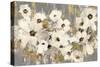 White and Green Bloom Gray-Silvia Vassileva-Stretched Canvas