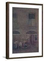 'White And Grey The Hotel Courtyard Dieppe', 1885, (1904)-James Abbott McNeill Whistler-Framed Giclee Print