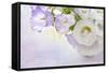 White and Lilac Flowers in a Vase-egal-Framed Stretched Canvas