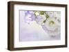 White and Lilac Flowers in a Vase-egal-Framed Photographic Print
